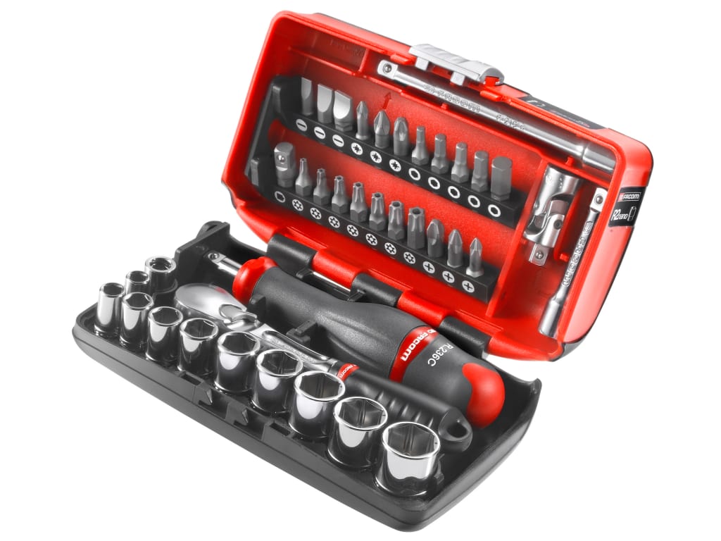 1/4in Drive Nano Socket Set, 38 Piece