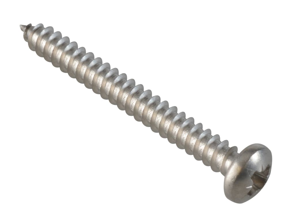 Self-Tapping Screw Pozi Compatible Pan Head SS 1.1/2in x 8 ForgePack 15