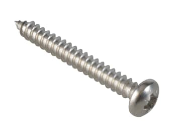 Self-Tapping Screw Pozi Compatible Pan Head SS 1.1/2in x 10 ForgePack 10