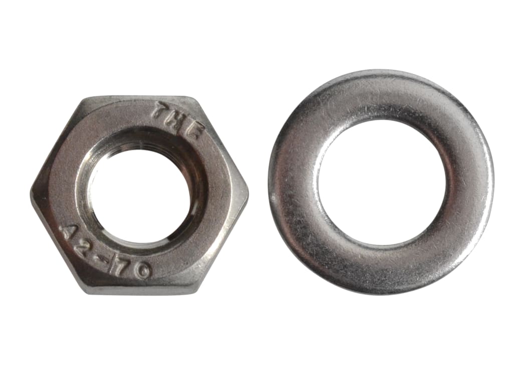 Hexagonal Nuts & Washers A2 Stainless Steel M6 ForgePack 20