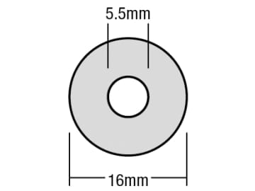 TechFast Bonded EPDM Washer 5.5 x 16mm Box 100