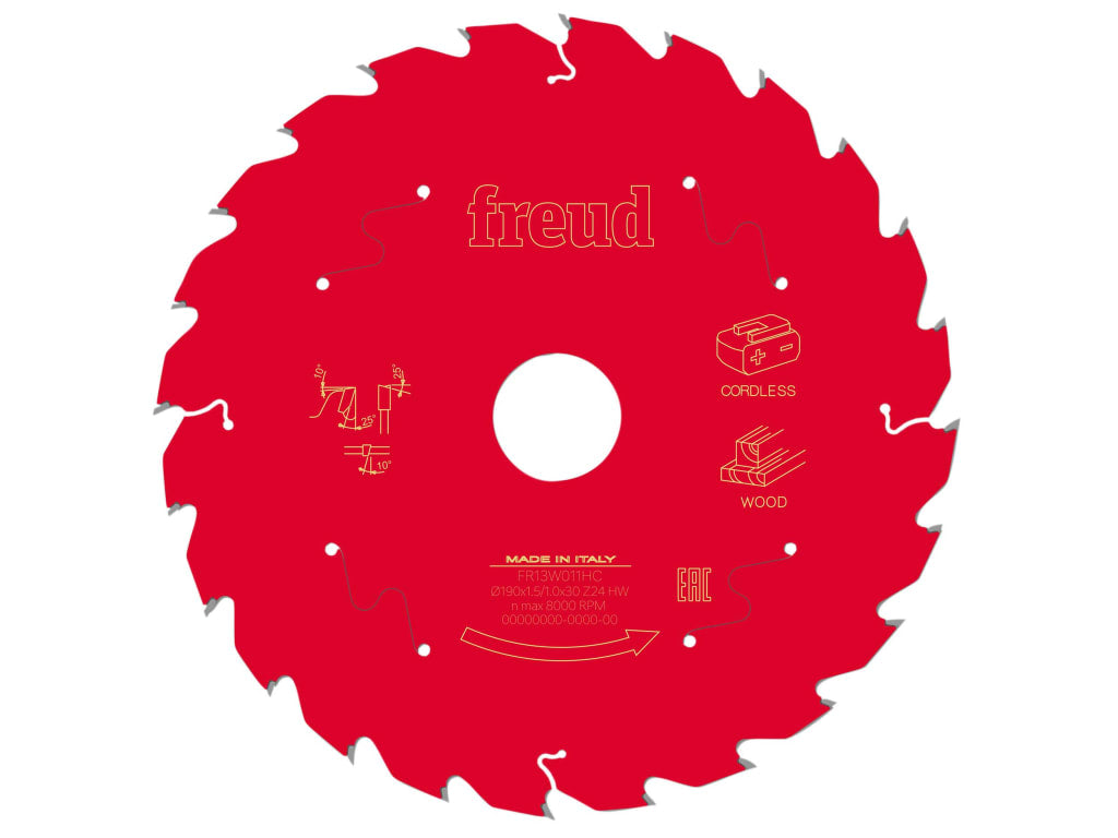 Wood Circular Saw Blade 190 x 30 x 1.45/1mm x 24T