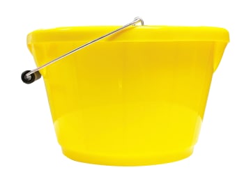 B4 Shallow Bucket Yellow 10 litre
