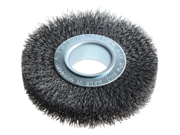 Wheel Brush D100mm x W20-22 x 30 Bore Steel Wire 0.30 + Adaptors Set 1