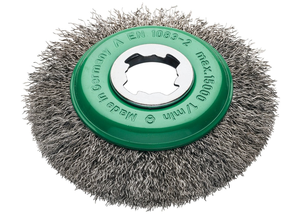 X-Lock Crimp Stainless Steel Bevel Brush 115mm Non Spark