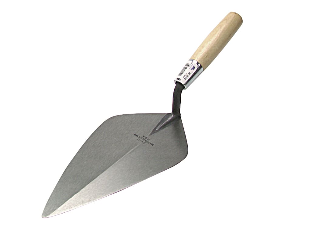 34 Wide London Pattern Brick Trowel - Wooden Handle 12in