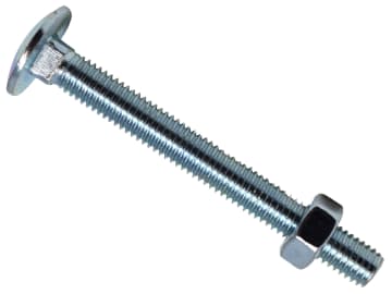 Cup Square Hex Bolt & Nut ZP M8 x 75mm Box 25