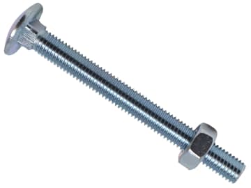 Cup Square Hex Bolt & Nut ZP M10 x 100mm Box 25
