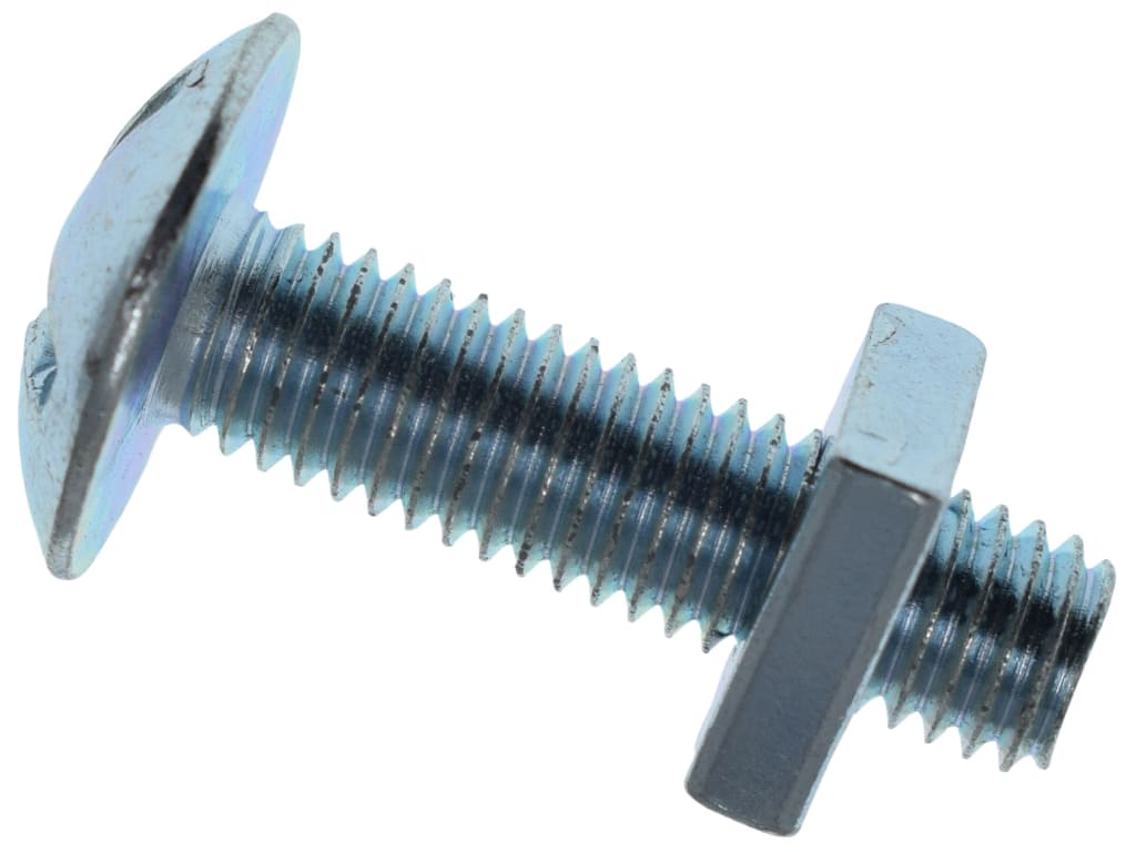 Roofing Bolt & Nut ZP M8 x 100mm (Box 25)