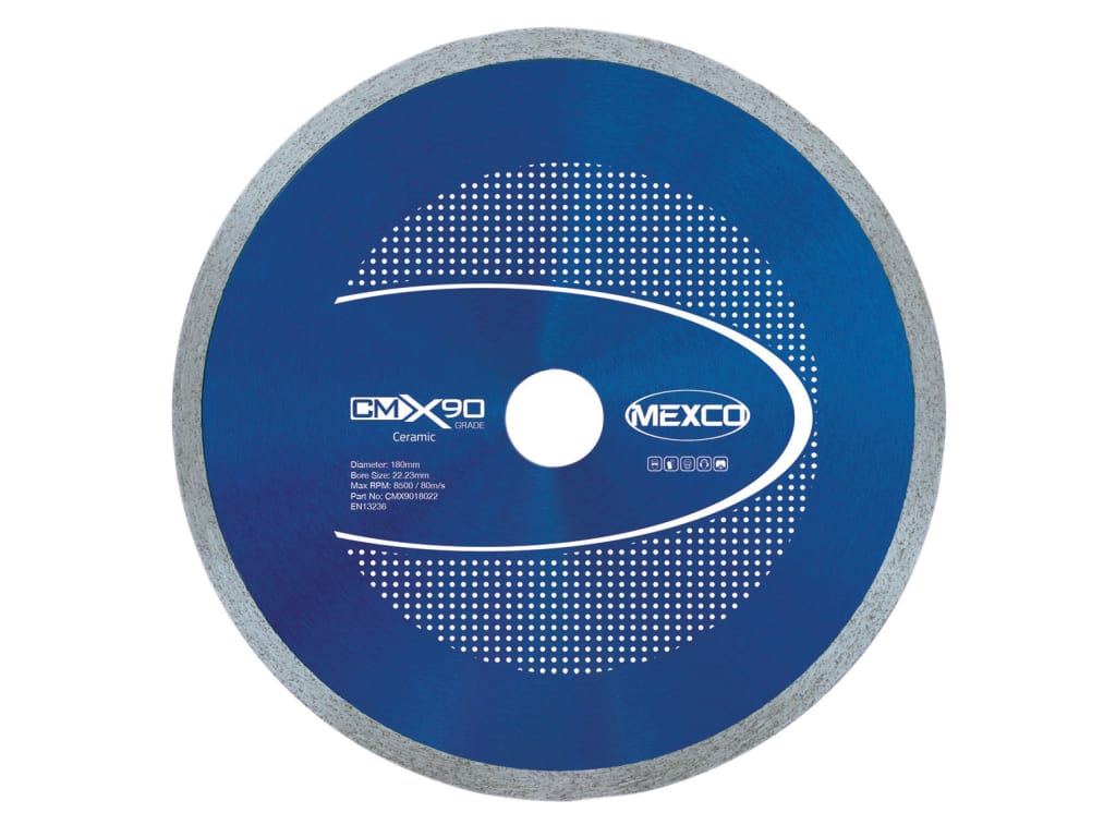 X90 Grade Ceramic Materials Diamond Blade 180 x 22mm