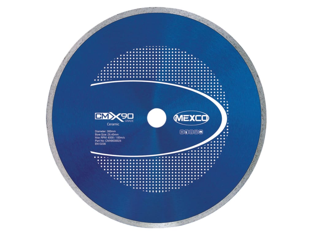 X90 Grade Ceramic Materials Diamond Blade 300 x 25.4mm