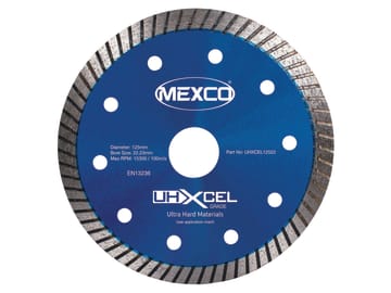 UHXCEL Ultra Hard Materials Diamond Blade 125 x 22mm