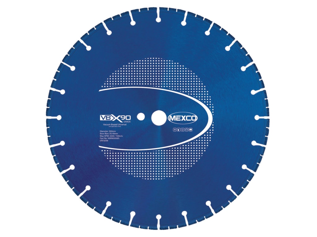 VBX90 Grade Universal Diamond Blade 350 x 25.4mm