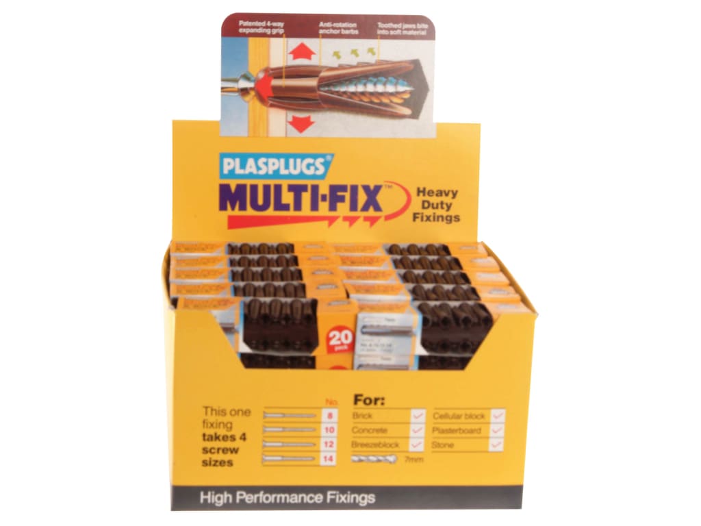 BJP700 Heavy-Duty Fixings (50 Packs x 20 Plugs)