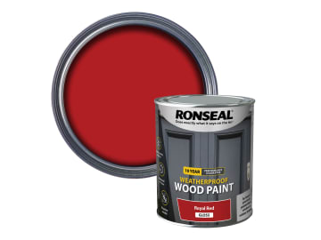 10 Year Weatherproof Wood Paint Royal Red Gloss 750ml
