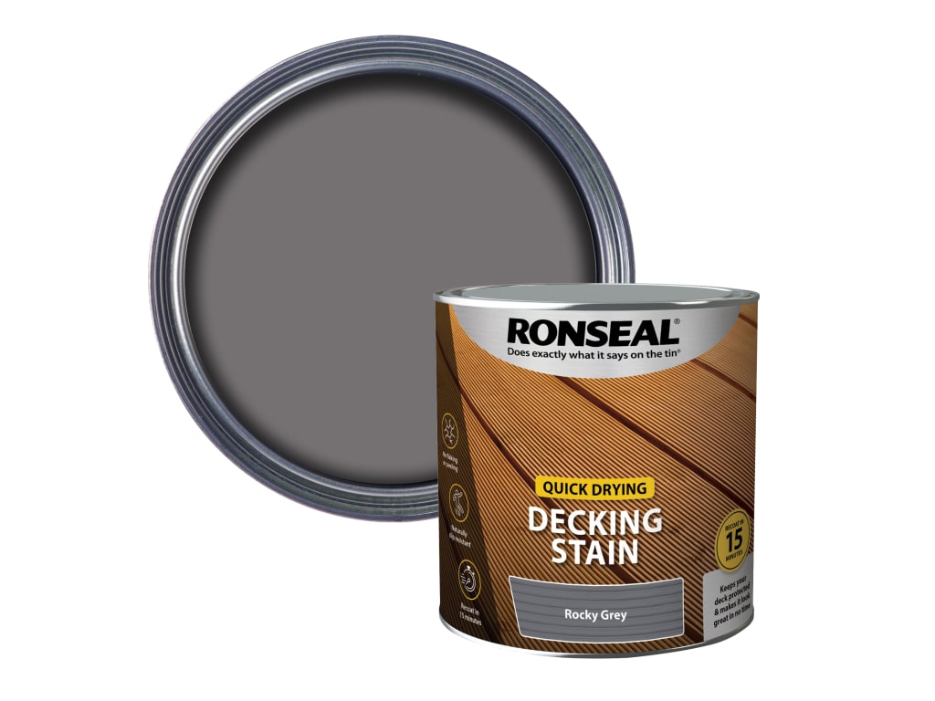 Quick Drying Decking Stain Rocky Grey 2.5 litre