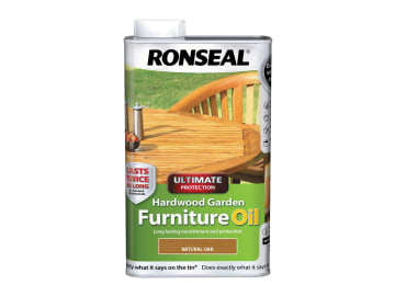 Ultimate Protection Hardwood Garden Furniture Oil Natural Oak 1 litre