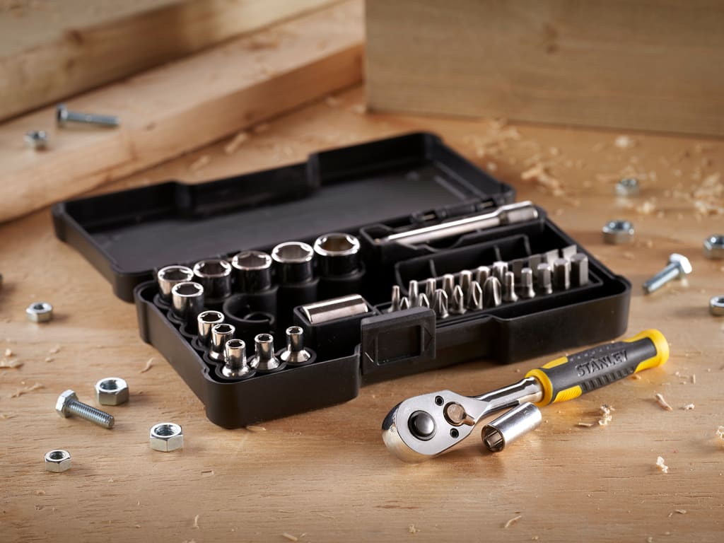 1/4in Compact Socket Set, 37 Piece