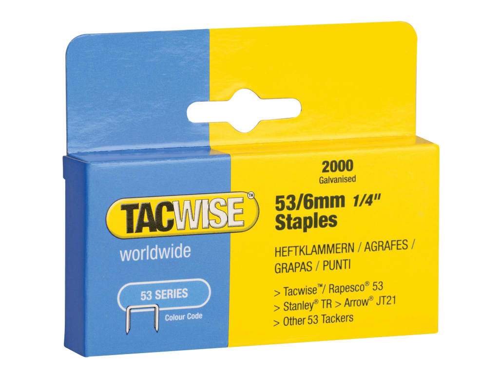 53 Light-Duty Staples 6mm (Type JT21 A) (Pack 2000)