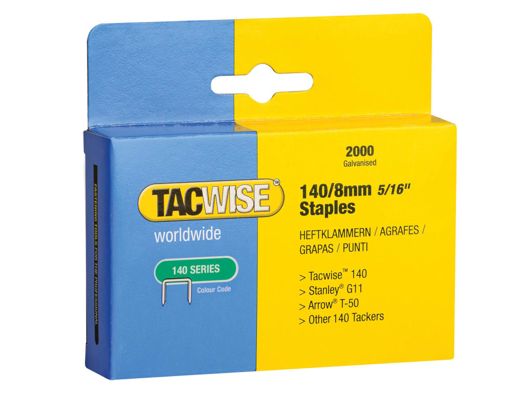 140 Heavy-Duty Staples 8mm (Type T50 G) (Pack 2000)