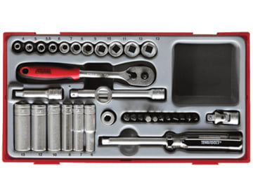 TT1435 4-13mm Socket Set, 35 Piece - 1/4in Drive