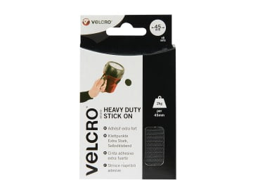 VELCRO® Brand Stick On Coins 45mm x 6 Sets Black