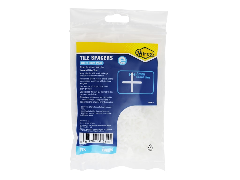 Essential Tile Spacers 3mm (Pack 400)