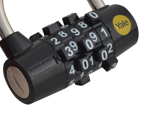 Yale combination lock on a white background