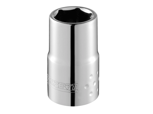 Chrome socket tool on a white background