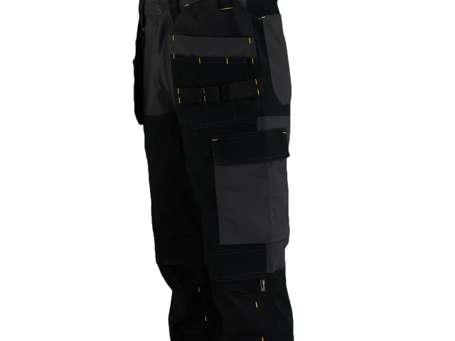 Dixon Slim Fit Trousers Black Camouflage Waist 38in Leg R