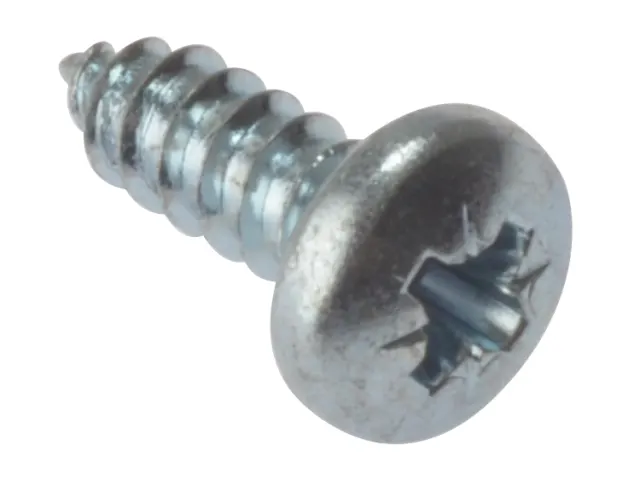 Metal screw on a white background