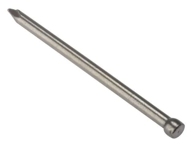Metal nail on a white background