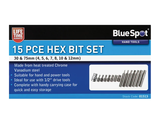 Hex Bit Set, 15 Piece