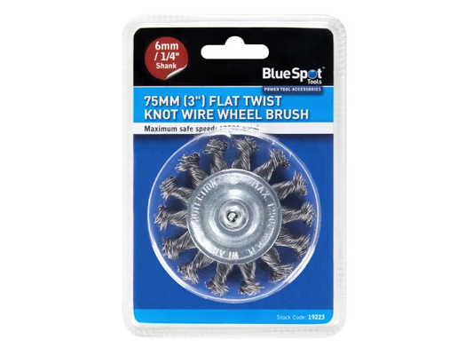 Flat Twist Knot Wire Wheel 75mm