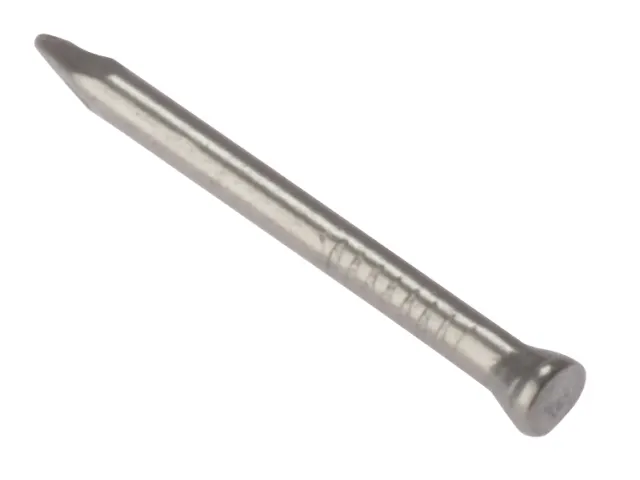 Metal nail on a white background