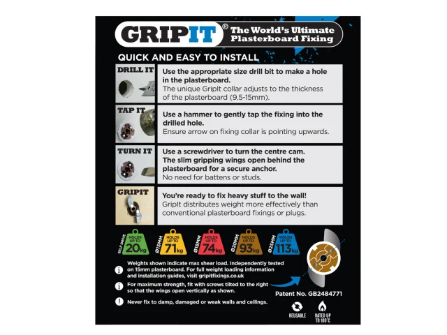 Brown Plasterboard Fixings 20mm (Pack 25)