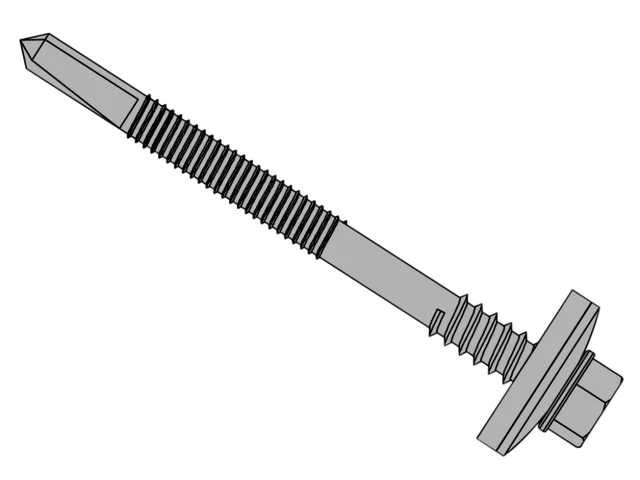 Illustration of a screw on a white background