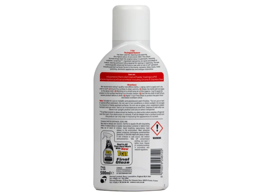 White bottle with a label on a white background
