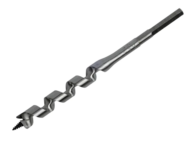 Metal drill bit on a white background