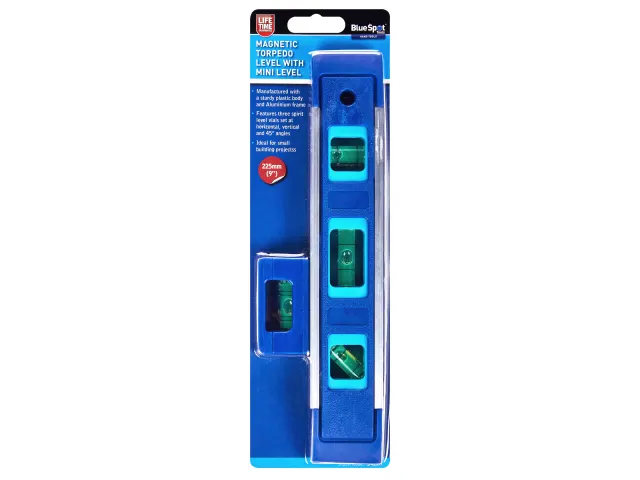 Magnetic Torpedo Level 22.5cm with Magnetic Mini Level