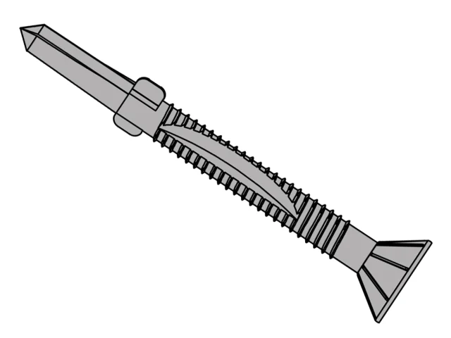 Illustration of a screw on a white background