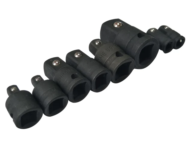 Set of black socket extensions on a white background