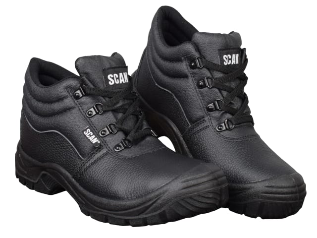 4 D-Ring Chukka Safety Boots Black UK 12 EUR 47