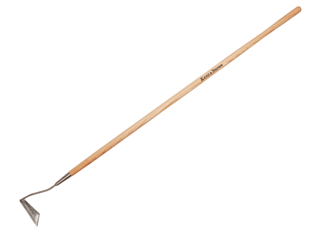 Garden fork with wooden handle on a white background