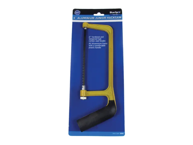 6-inch aluminum junior hacksaw in BlueSpot packaging on a white background