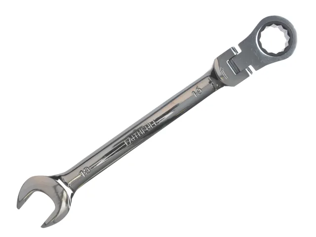 Ratcheting wrench on a white background