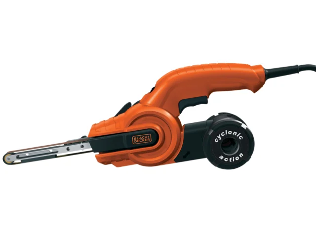Orange and black power tool with 'Black & Decker' branding on a white background