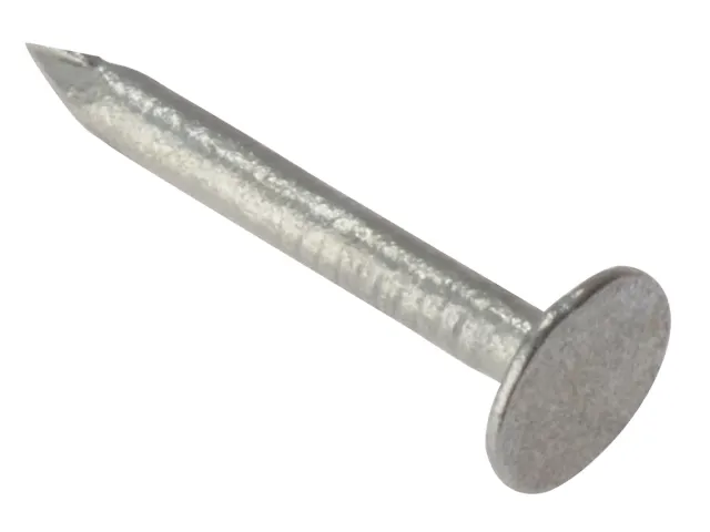 Metal nail on a white background