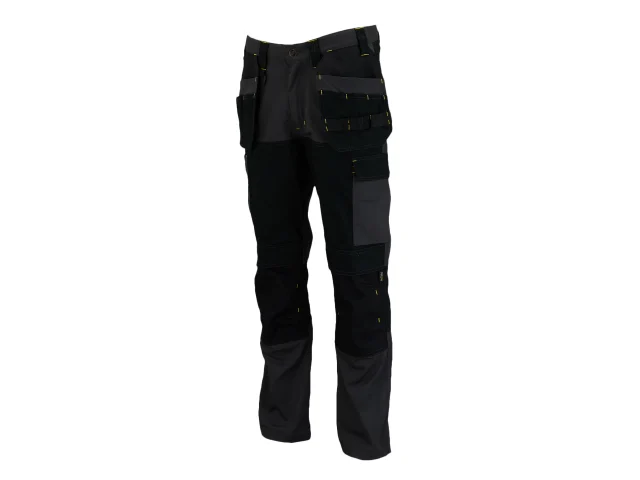 Dixon Slim Fit Trousers Grey/Black Waist 38in Leg R