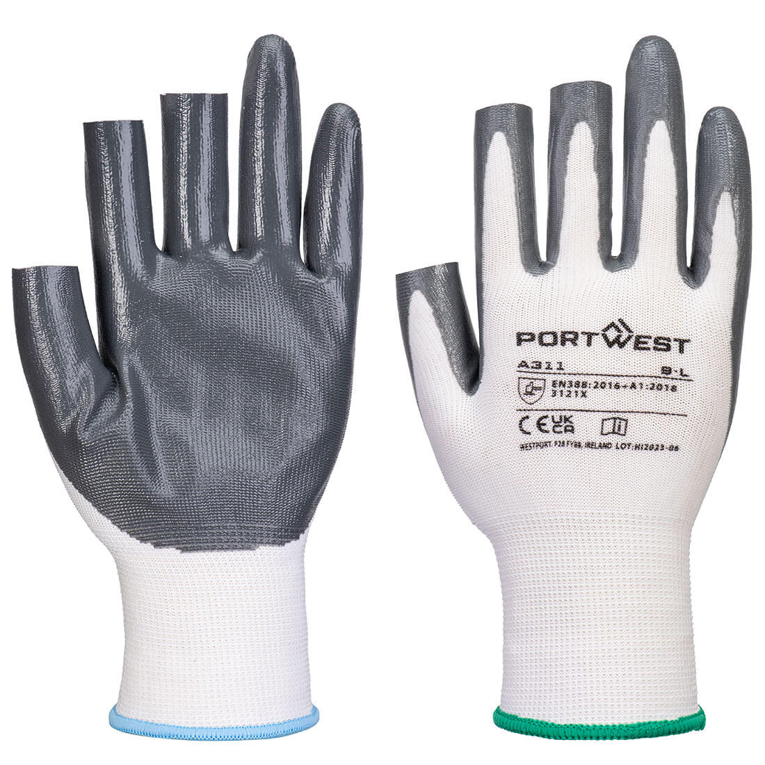 Grip 13 Nitrile 3 Fingerless Glove (Pk12), Morgans PW
